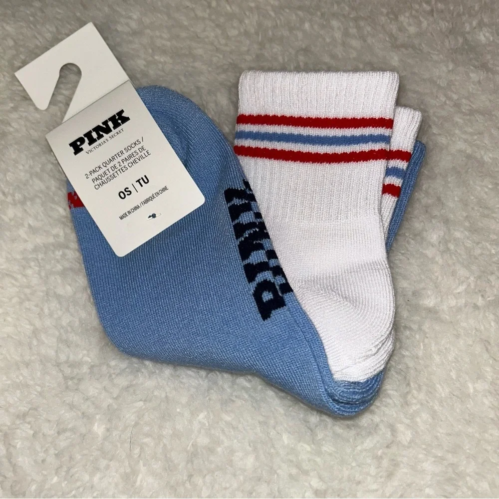 Victoria's Secret PINK Pack of 2 Quarter Socks Cowboy Hat NWT - Picture 3 of 5